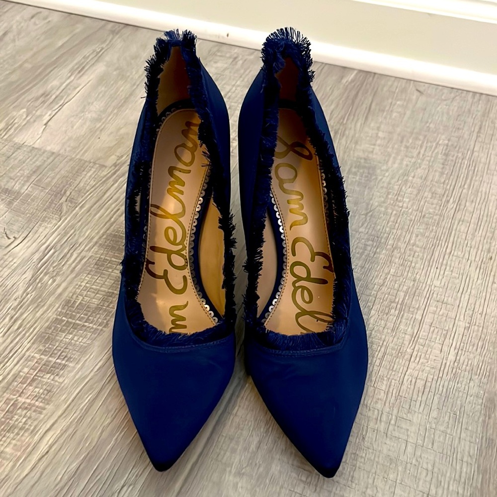 Sam Edelman Navy Silk shoes size 9